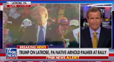 Fox News host stumbles over Trump gushing about Arnold Palmer’s weenie