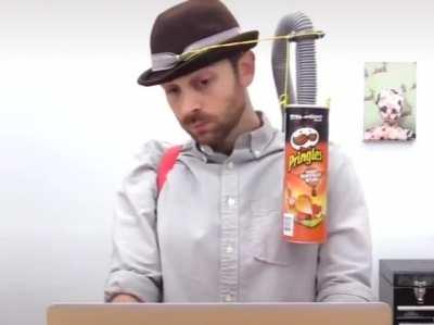 Hands free pringles dispenser invention