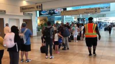 The scene at Myrtle Beach airport right now.