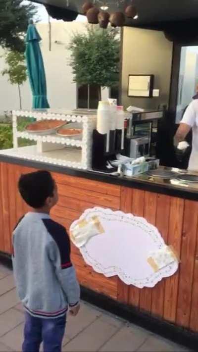 Boy Just Wants His Ice Cream