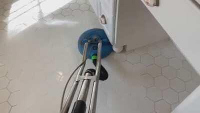 My BIL owns a floor cleaning business and posts very satisfying videos, like this tile cleaning