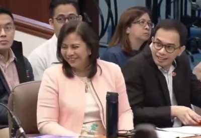 What a downgrade from this to the current. As quote from the OP in twitter: robredo budget hearing was flawless, quick, everybody happy and smiling and a joke was even inserted. plus senators came over to robredo to shake her hand. all smiles. 
and sara d