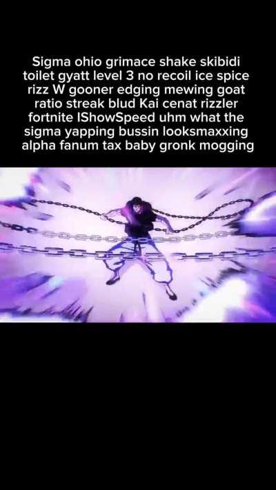 Sigma ohio grimace shake skibidi  toilet gyatt level 3 no recoil ice spice  rizz W gooner edging mewing goat  ratio streak blud Kai cenat rizzler  fortnite IShowSpeed uhm what the  sigma yapping bussin looksmaxxing  alpha fanum tax baby gronk mogging