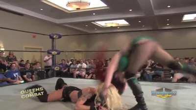 Angelina Love uppercutted from behind by Taeler Hendrix