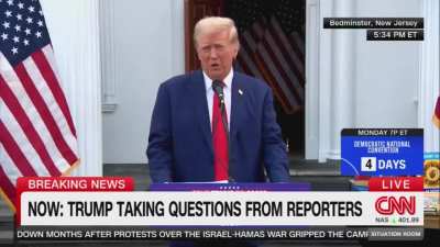 Reporter: “Many are telling you to stop with the personal attacks against Kamala Harris.” - Trump replies: “I’m angry at her. I don’t have respect for her. She attacks me. She called me weird!”