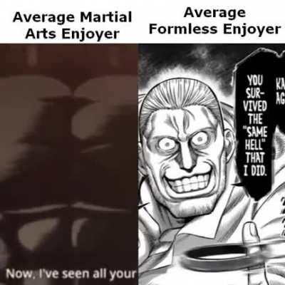 Average Martial Arts enjoyer VS Average Formless Enjoyer