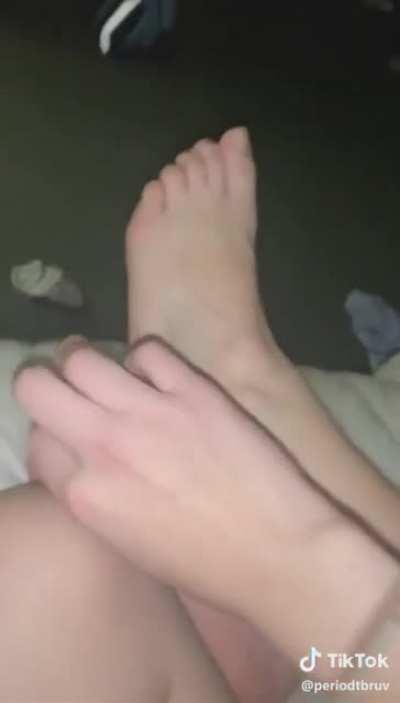 Roommate feet tickle