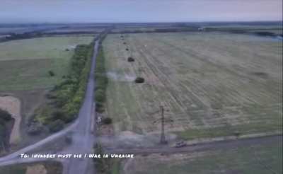 A Ukrainian BTR fires at a position with Russian infantry in the Pokrovsk direction - September 2024