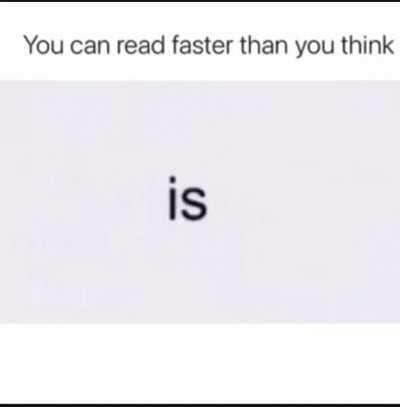 How fast can you read?