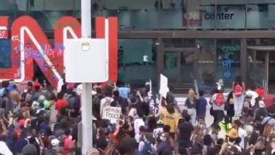 CNN Headquarters in Atlanta being destroyed