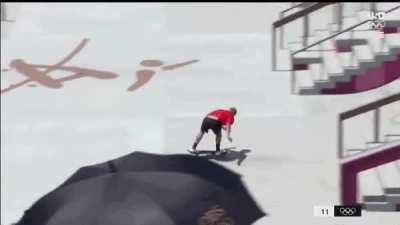 Olympics skateboarder receives wipe-out