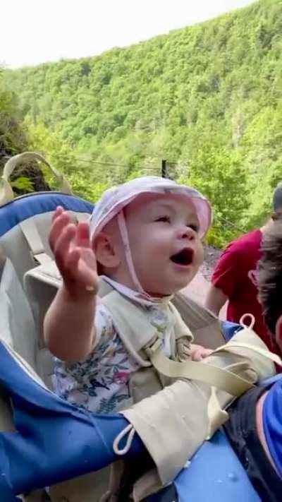 This Child’s reaction after being at Waterfall ….