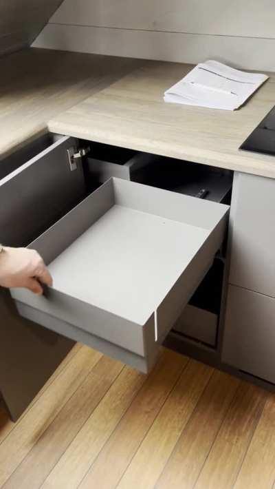 These pullout cabinet trays