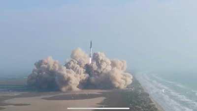 Debris hitting the ocean