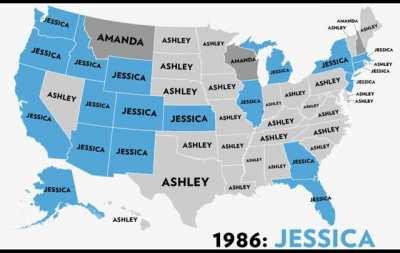 Most Popular Female Names by State