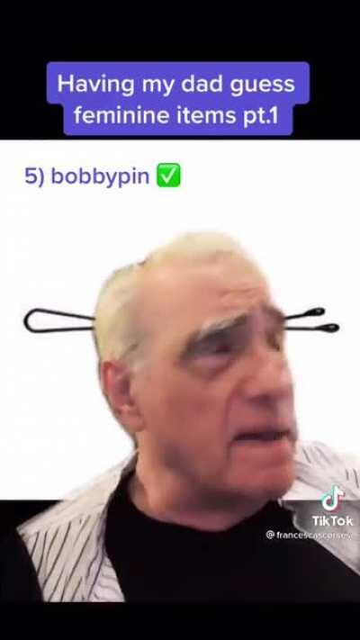 Martin Scorsese guessing feminine items on his daughter's TikTok. He does alright!