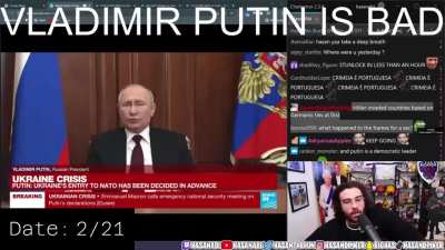 Top Twitch Streamer Hasan Piker spreading Russian Propaganda about the Ukraine war for 5 minutes straight