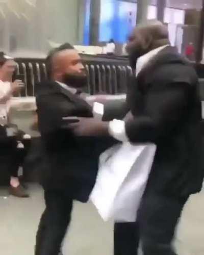 To fight someone bigger.