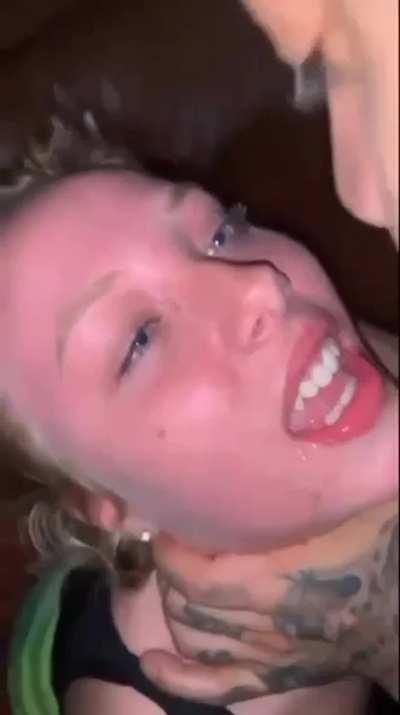 Piss drinking slut with blowjob