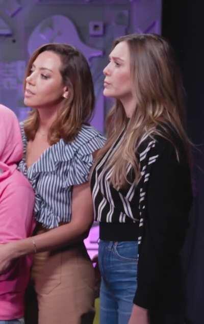 Aubrey Plaza and Elizabeth Olsen