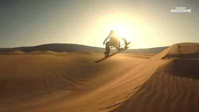 When life hands you sand instead of snow, sand boarding it is.