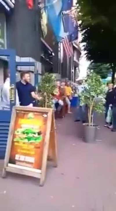 HMFT after acting tough with this bouncer.