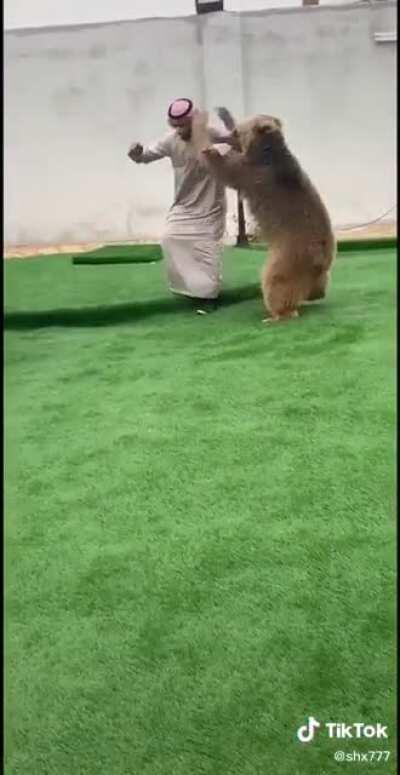 Mad lad with his bear.