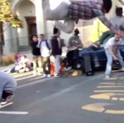 HMFT after I jump this downhill skateboarder