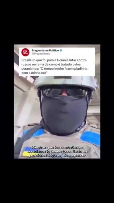 Brasileiro que foi lutar na guerra da Ucrânia reclama do racismo sofrido no exército ucraniano.