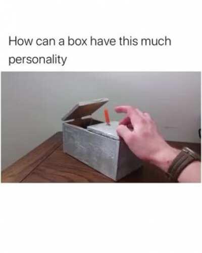 Saw it on Instagram &quot;the box got more personality thn me&quot;