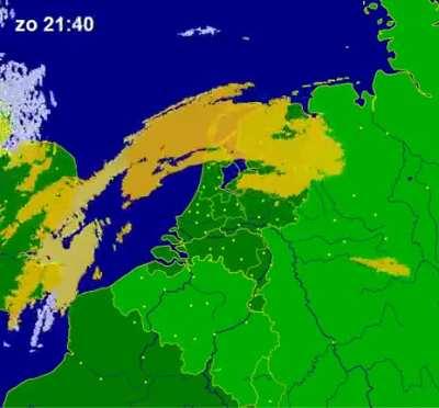 Buienradar timelapse van de afgelopen dagen