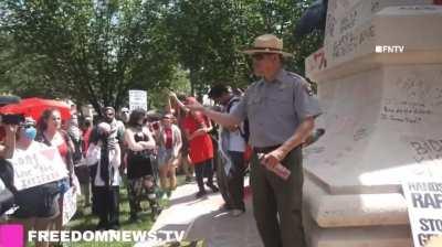 Protestors mistake D.C park ranger for cop