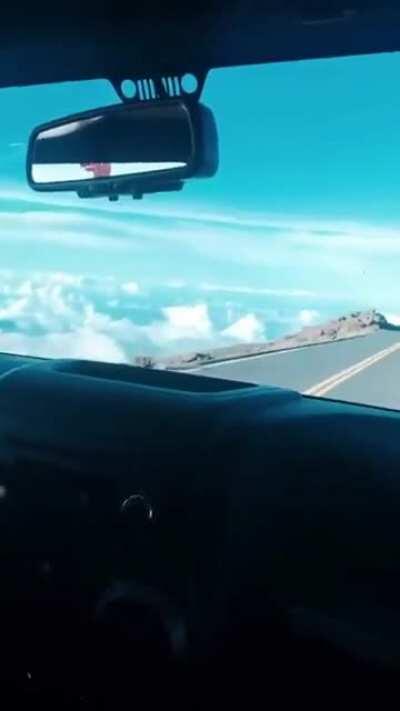 Roads above clouds