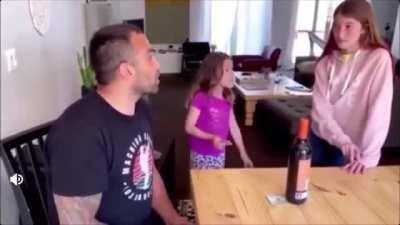 To trick his daughter