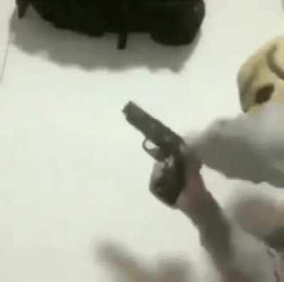 Spook shooter, reloader of strange firearms