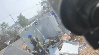 Toilet destroyed while occupied