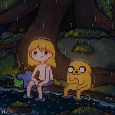 finn and jake chilling 🌧️