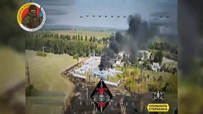 Power substation south of the Seym River in Glushkovo, Kursk Oblast, Russia was damaged by FPV drone of the &quot;Requiem group&quot;, Special Operations Forces of the Armed Forces of Ukraine. Published on August 26, 2024