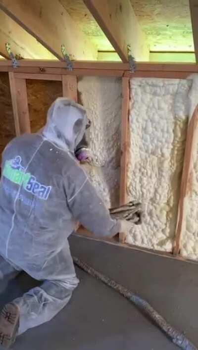 Spray on insulation