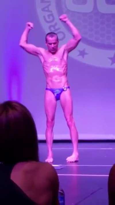 Bodybuilder overcoming cerebral palsy to accomplish his goal.