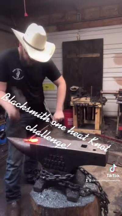 Blacksmith one heat knot challenge, just a simple fun challenge for anyone beginner to experienced