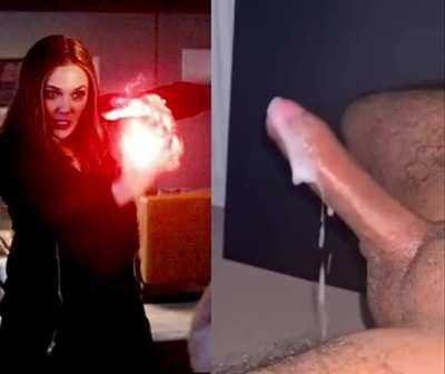 Wanda uses her powers the right way and makes cock cum 😏