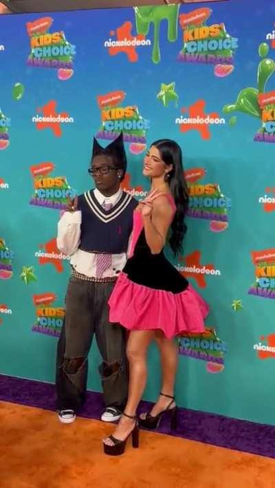 Lil Uzi Vert with Charli D'amelio at the Kids Choice Awards....