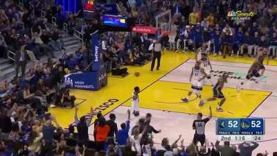 [Highlight] Steph with turn around- no look three as Warriors go for 15-0 run…