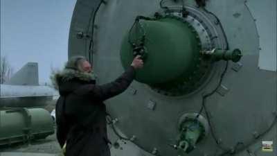 James may trying to ignite a rocket.