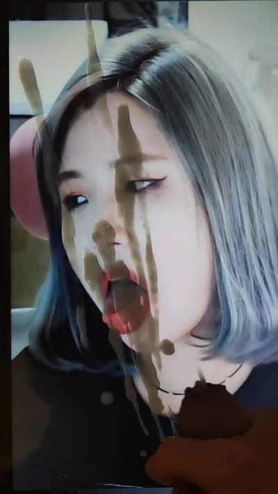 Hachubby stuck her tongue out to get my cum