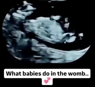 What babies do in the womb