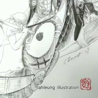 This Luffy drawing from One Piece - Credits in the Video