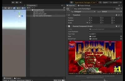 Doom ported inside Unity Inspector