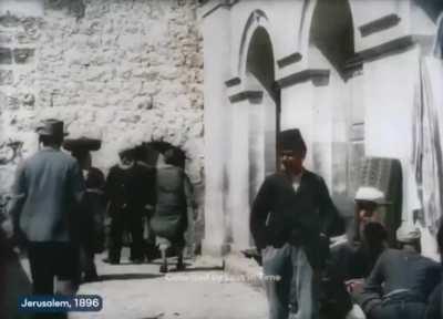 Jerusalem, 1896, Jews Muslims and Christians were all under the rule of the imperialist Ottoman Empire, and the area was called &quot;Ottoman Syria.&quot; 